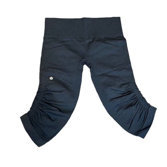 Lululemon In The Flow Crop II Heathered Inkwell 8 - Picture 8 of 11